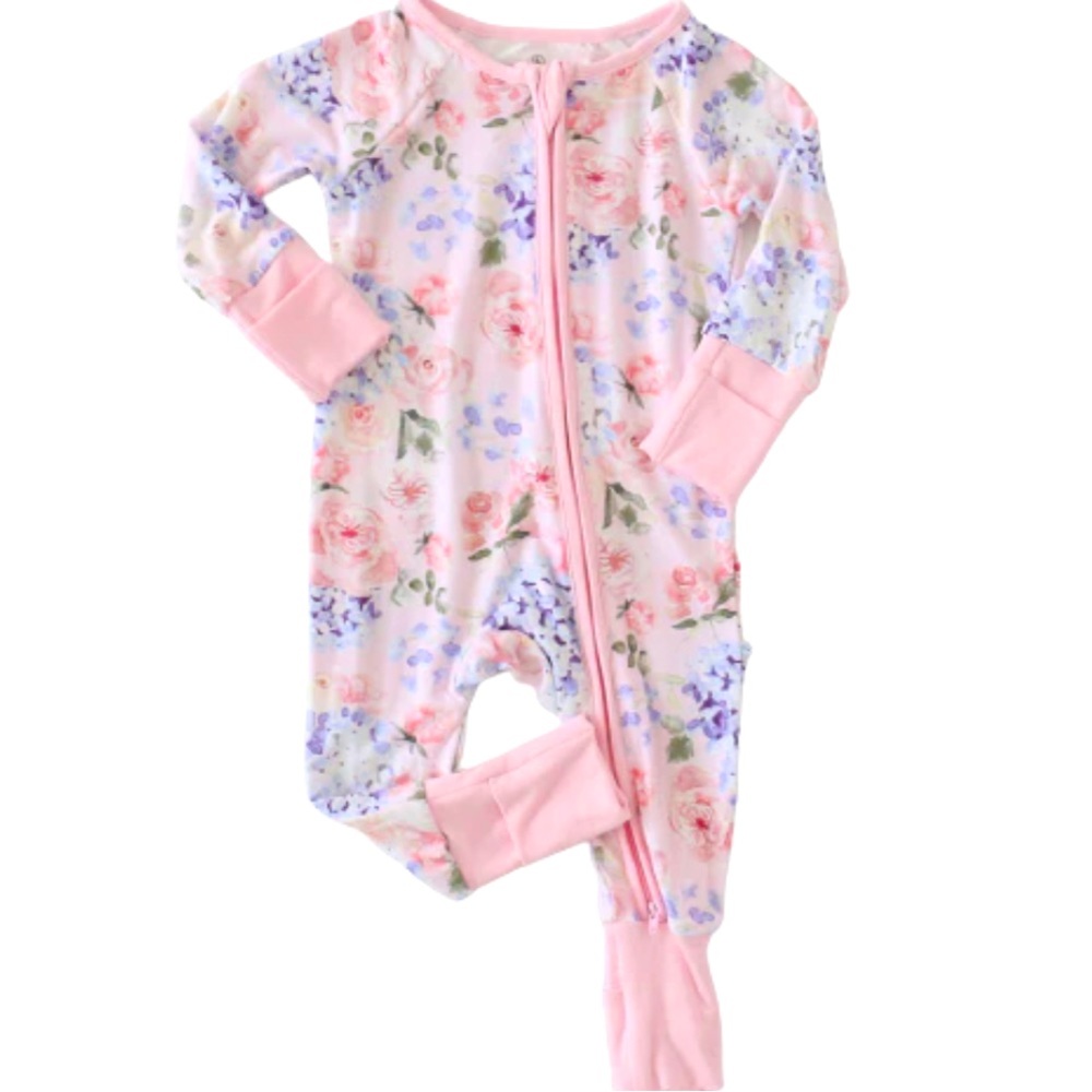 Caden Lane Henlee's hydrangea Convertible zip romper 3-6 Months